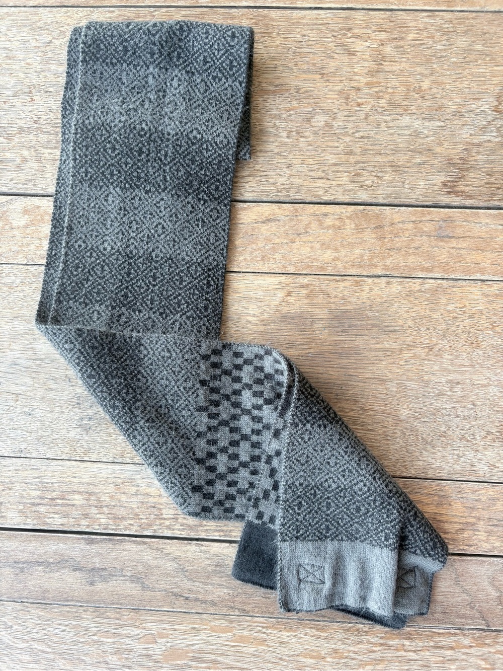 Hawkeye Gray & Black Reversible Knit Scarf | Soft Acrylic Winter Scarf 0545